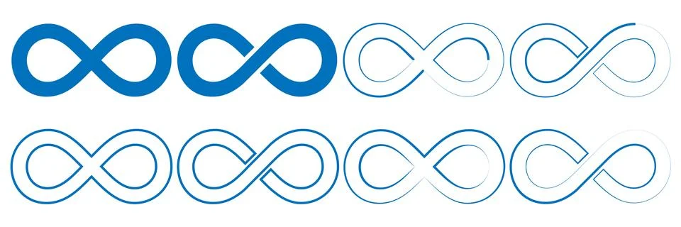 Infinity Symbol, infinity loop or icon, infinity logo infinity sign symbol. Stock Illustration