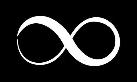 Infinity symbol ink brush stroke Stock Illustration