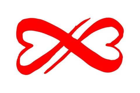 Infinity symbol ink brush stroke isolated on white background 스톡 일러스트