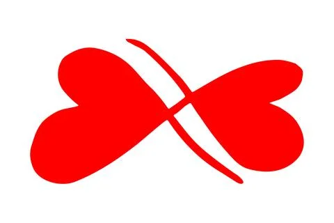 Infinity symbol ink brush stroke isolated on white background Stock Illustration