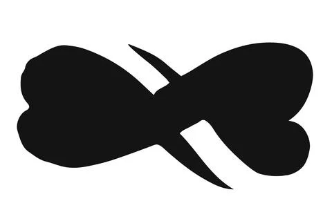Infinity symbol ink brush stroke isolated on white background Stock Illustration