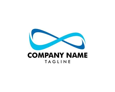 Infinity Symbol Logo Design Vector Illustration Stock Illustration