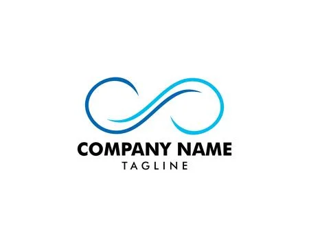 Infinity Symbol Logo Design Vector Illustration Stock Illustration