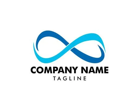 Infinity Symbol Logo Design Vector Illustration Stock Illustration