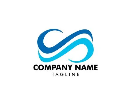 Infinity Symbol Logo Design Vector Illustration Stock Illustration