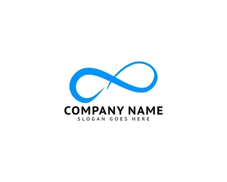 Infinity Symbol Logo Design Vector Illustration Stock Illustration