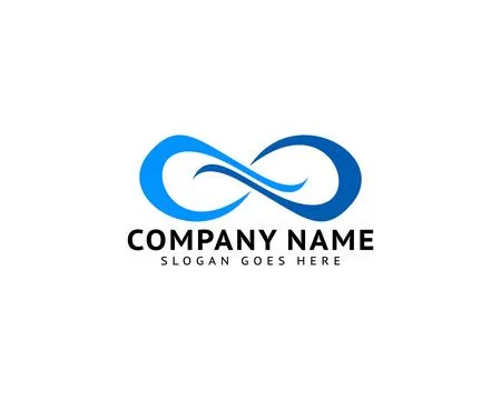 Infinity Symbol Logo Design Vector Illustration Stock Illustration
