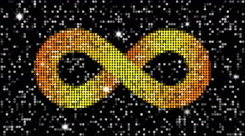 Infinity symbol logo - seamless looping, gold Stock Footage 52688706