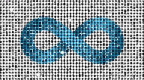 Infinity symbol logo - seamless looping, blue Stock Footage 52688782