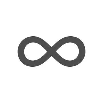 Infinity symbol loop. Figure 8 icon, eternity logo sign in original design, f Stock Illustration