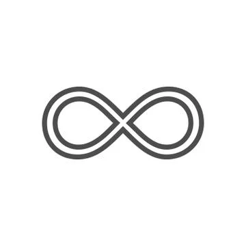 Infinity symbol loop. Figure 8 icon, eternity logo sign in original design, f 스톡 일러스트