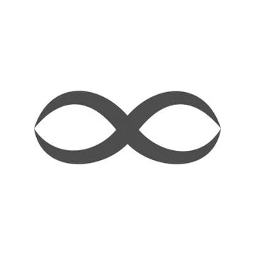 Infinity symbol loop. Figure 8 icon, eternity logo sign in original design, f Illustrazione stock