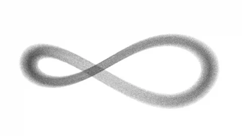 Infinity Symbol Made of Particles Loop – Abstract Endless Motion Video stock 333205555