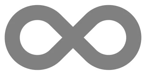 Infinity symbol medium gray - simple standard - isolated - vector Stock-Illustration