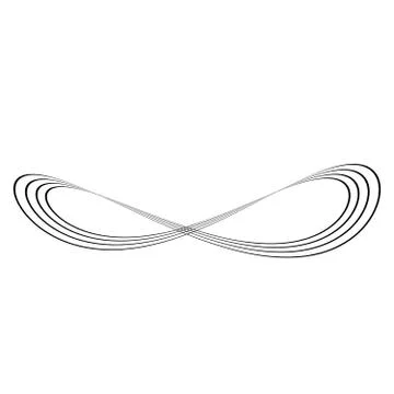 Infinity symbol of multiple thin black lines. Concept of infinite, limitless and イラスト素材