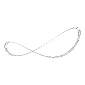 Infinity symbol of multiple thin black lines. Concept of infinite, limitless and Illustrazione stock