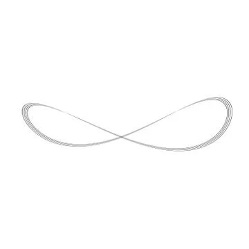 Infinity symbol of multiple thin black lines. Concept of infinite, limitless and Stock Illustration
