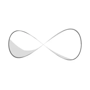 Infinity symbol of multiple thin black lines. Concept of infinite, limitless and Illustrazione stock