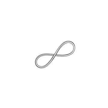 Infinity symbol outline icon. endless concept graphic Stock Illustration