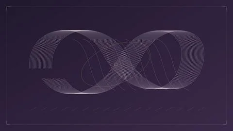 Infinity symbol pixel art glowing digital abstract design Stock Illustration