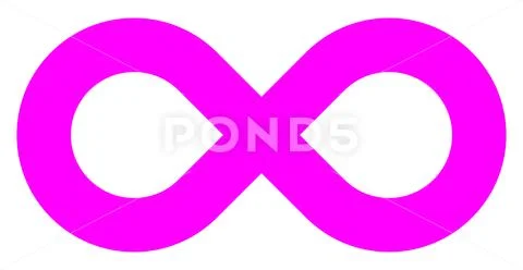 Infinity symbol purple - simple standard - isolated - vector Stock Illustration
