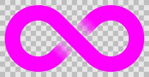 Infinity symbol purple - simple with transparency eps 10 - isolated - vector Stock Illustration