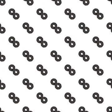 Infinity symbol road pattern representing endless journey Stock Illustration