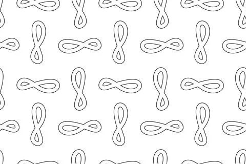 Infinity Symbol Seamless Coloring Pattern Stock Illustration