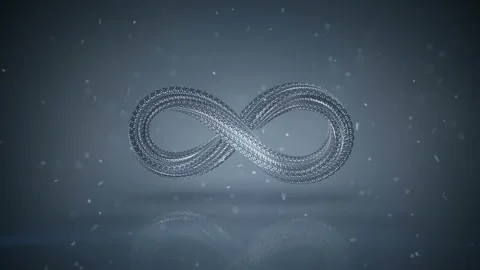 Infinity symbol seamless loop 3D render animation Stock Footage 163883245