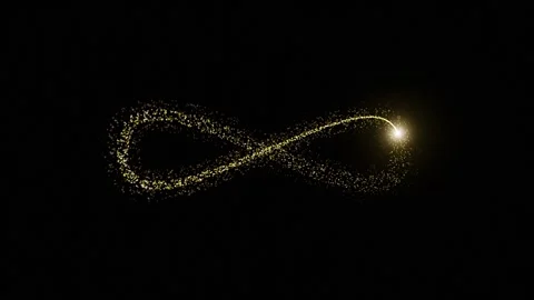 Infinity symbol seamless loop on black background Stock Footage 337661441