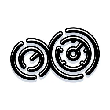 Infinity symbol showing speed concept and performance Stock Illustration