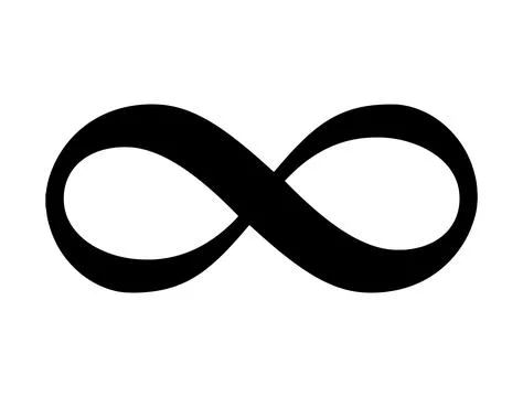 Infinity symbol silhouette vector art 스톡 일러스트