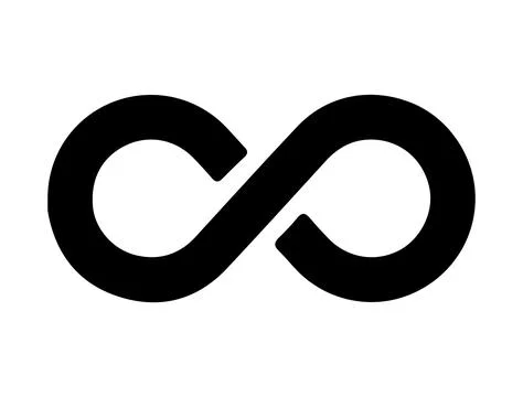 Infinity symbol silhouette vector art Stock Illustration
