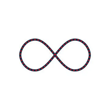 Infinity symbol, simple icon dashed line. dotted icon. Stock vector illustrat 스톡 일러스트