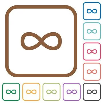 Infinity symbol simple icons Stock Illustration