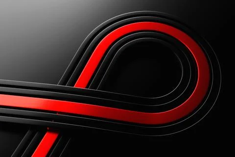 Infinity symbol template. 3d illustration of a realistic sign of eternity wit Stock Illustration