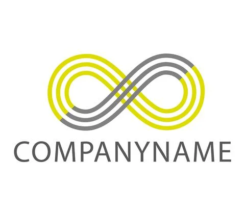 Infinity symbol in two colors. Mobius loop. Three lines. Ready logo. Endless Stock Illustration
