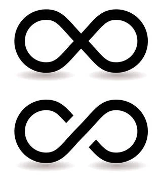Infinity symbol two infinity symbols with shadow ideal web icon Copyright:... Stock Photos