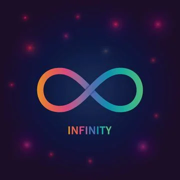 Infinity symbol vector background Stock Illustration