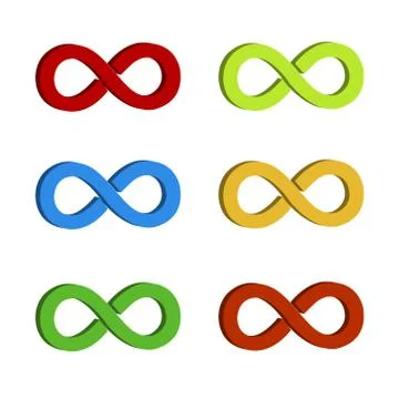 The infinity symbol in the vector Stock Illustration