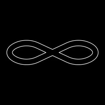 Infinity symbol   the white path icon . Illustrazione stock