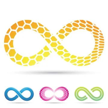 Infinity Symbols Honeycomb Illustrazione stock