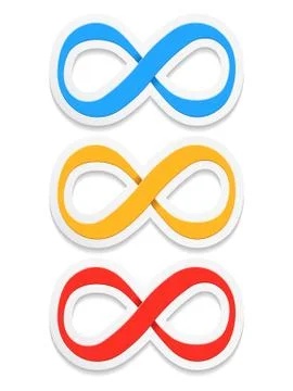 Infinity Symbols 스톡 일러스트