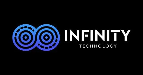 Infinity Tech logo vector template, Creative Infinity logo design concept. Stock Illustration