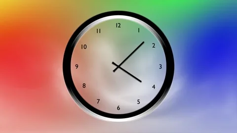 Infinity time clock with colorful seamless loop animation Stock Footage 339715160