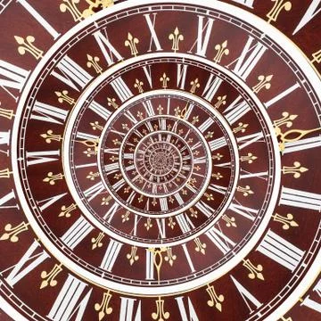 Infinity time spiral Stock Photos