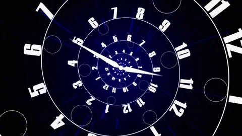 Infinity time spirals animation. Video stock 74373790