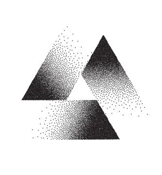 Infinity triangle in vintage style. Isolated on white background イラスト素材