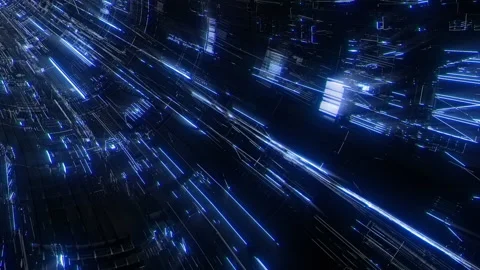 Infinity tunnel with glow surface Stock Footage 158515055