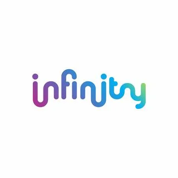 Infinity typography Logo vector conceptual design Ilustração Stock